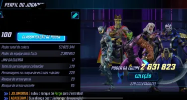 Conta Marvel Strike Force com + de 62Milhoes Super Upada 2