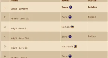 KNIGHT 300 - PALLY 133 E DRUID 97 EM ZUNA PREVIEW WORLD