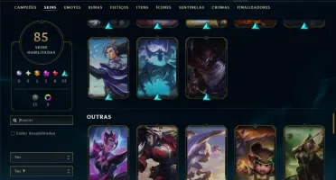Unranked com 100 Champs e 85 Skins ( ADC / JG )