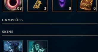 Conta League Of Legends Skin(Legado,Mítica,Lendária)