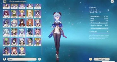 Conta com kazuha c1,Hutao, ganyu, shenhe entre outros