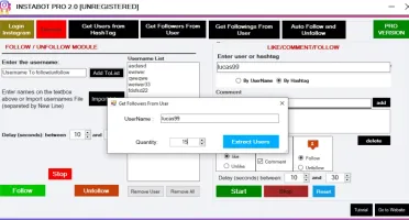 Robô Instagram Vip Bot Pro / Pc