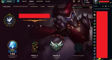 Vendo conta com borda gold prata II com 21 skins 69 campeões