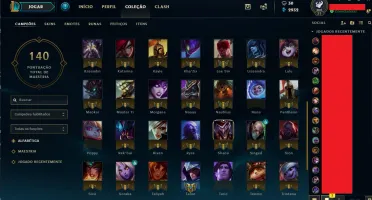 Vendo conta com borda gold prata II com 21 skins 69 campeões