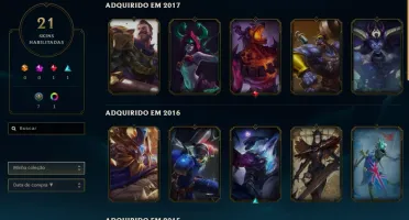 Vendo conta com borda gold prata II com 21 skins 69 campeões
