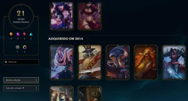 Vendo conta com borda gold prata II com 21 skins 69 campeões