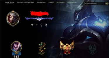 Conta de League Of Legends Gold 1 com borda de DIAMANTE