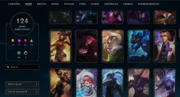 Conta de League Of Legends Gold 1 com borda de DIAMANTE