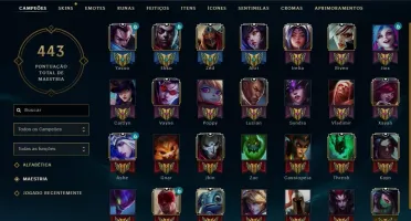 Conta de League Of Legends Gold 1 com borda de DIAMANTE