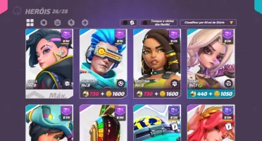 T3 arena 10k troféus 26/28 heróis 31 skins Rank platina