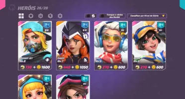 T3 arena 10k troféus 26/28 heróis 31 skins Rank platina