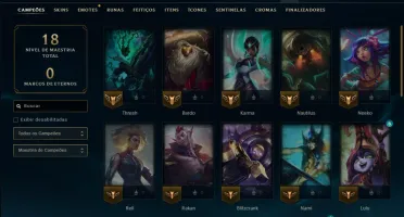 Ouro 4 com 35 Champs e 2 Skins