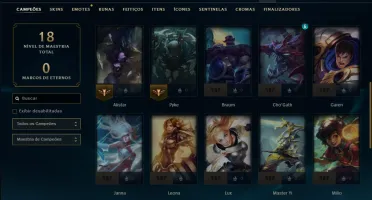 Ouro 4 com 35 Champs e 2 Skins