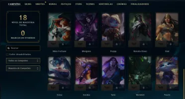 Ouro 4 com 35 Champs e 2 Skins