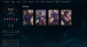 Platina 4 com TODOS os Champs e 225 Skins ( SUP / ADC )