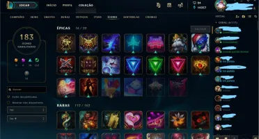 Vendo conta league os legends, +200 skins
