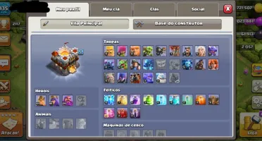Cv11 praticamente full, faltando apenas heróis e muros