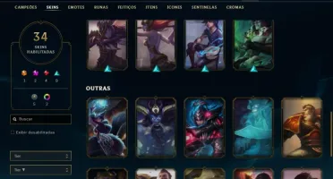 CONTA LOL - SKINS RARAS - MD10 NÃO FEITA