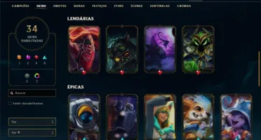 CONTA LOL - SKINS RARAS - MD10 NÃO FEITA
