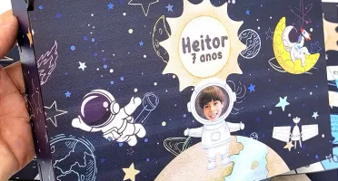 Tabuleiro Astronauta em MDF com Caixa MDF