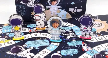 Tabuleiro Astronauta em MDF com Caixa MDF