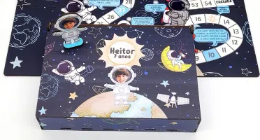 Tabuleiro Astronauta em MDF com Caixa MDF