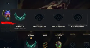 Conta main twitch 64%w platina 2