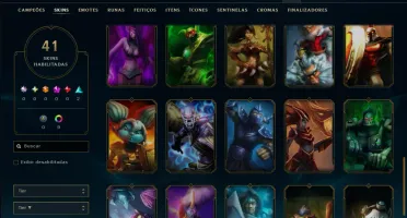 Unranked com 25 Champs e 41 Skins
