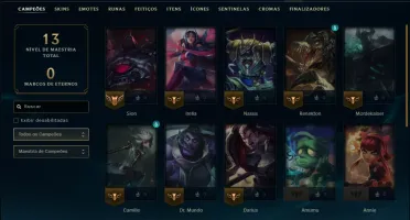 Unranked com 25 Champs e 41 Skins