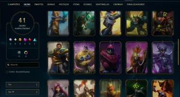 Unranked com 25 Champs e 41 Skins
