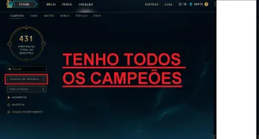 Conta Ouro 3 - Todos os Campeões - 29k de RP em SKINS