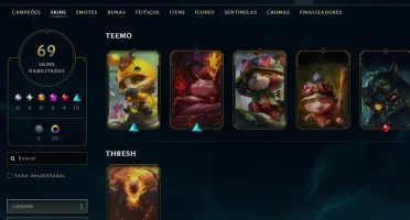 Lol ACC Mono Teemo Esmerald IV maestria 27 , 17 skins