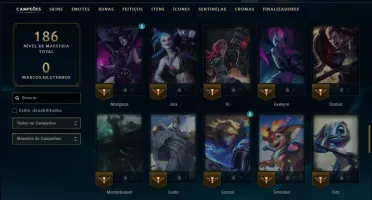 Unranked com 80 Champs e 9 Skins