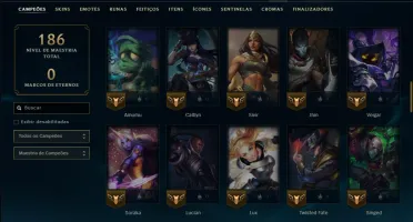 Unranked com 80 Champs e 9 Skins