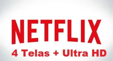 Conta Netflix 4 TELAS + ULTRA HD (4K) 30 DIAS.