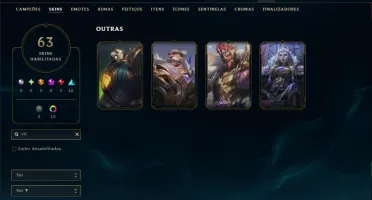 Platina 1 com 115 Champs e 63 Skins ( MAIN SUP )