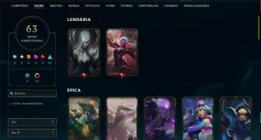 Platina 1 com 115 Champs e 63 Skins ( MAIN SUP )