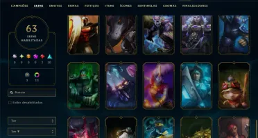 Platina 1 com 115 Champs e 63 Skins ( MAIN SUP )