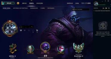 Conta League of Legends Platina