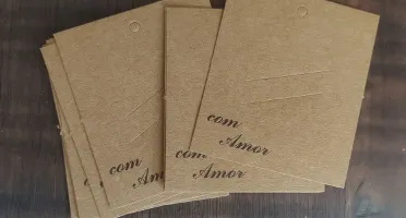 Tag Kraft com Mensagem e Corte para Buquê - 10 Unidades