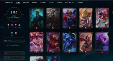 Conta ouro 2 com TODOS os champs, 194 skins (MAIN ADC)