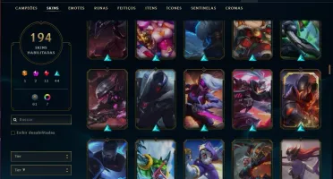 Conta ouro 2 com TODOS os champs, 194 skins (MAIN ADC)