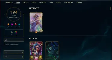 Conta ouro 2 com TODOS os champs, 194 skins (MAIN ADC)