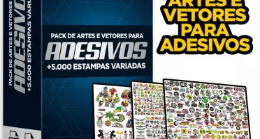 Pack Digital de Artes e Vetores para Adesivos (Corel e PDF)