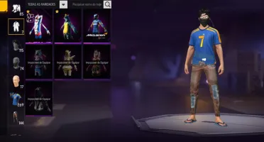 Conta de free fire de 6 anos muito rara