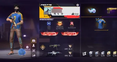 Conta de free fire de 6 anos muito rara