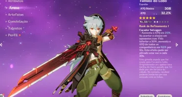 Genshin Impact Ar 25 Razor / Túmulo do lobo