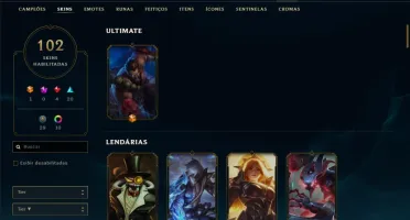 Conta ouro 3 com TODOS os champs e 102 skins