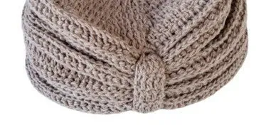 Touca Turbante de Crochê
