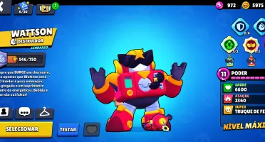 Conta Brawl Stars - Wattson Top (Todos Buffies E Hyper)